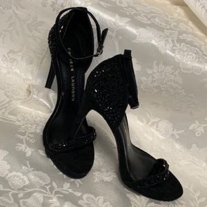 Chinese Laundry Black Sparkly Stilettos Size 7